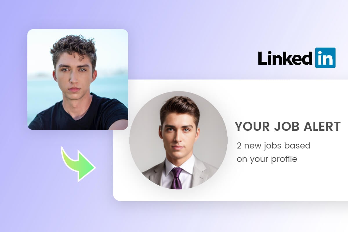 Turn a male selfie into a professional headshot for LinkedIn profile