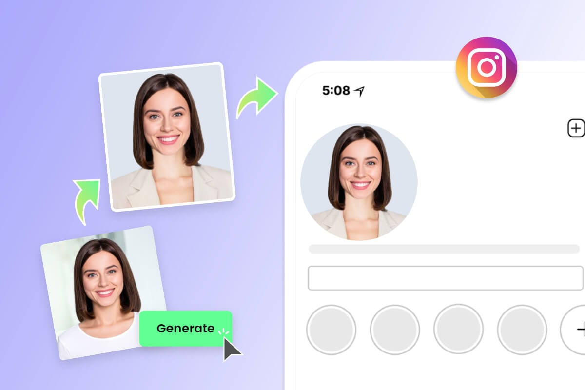 Generate a professional avatar for Instagram profile