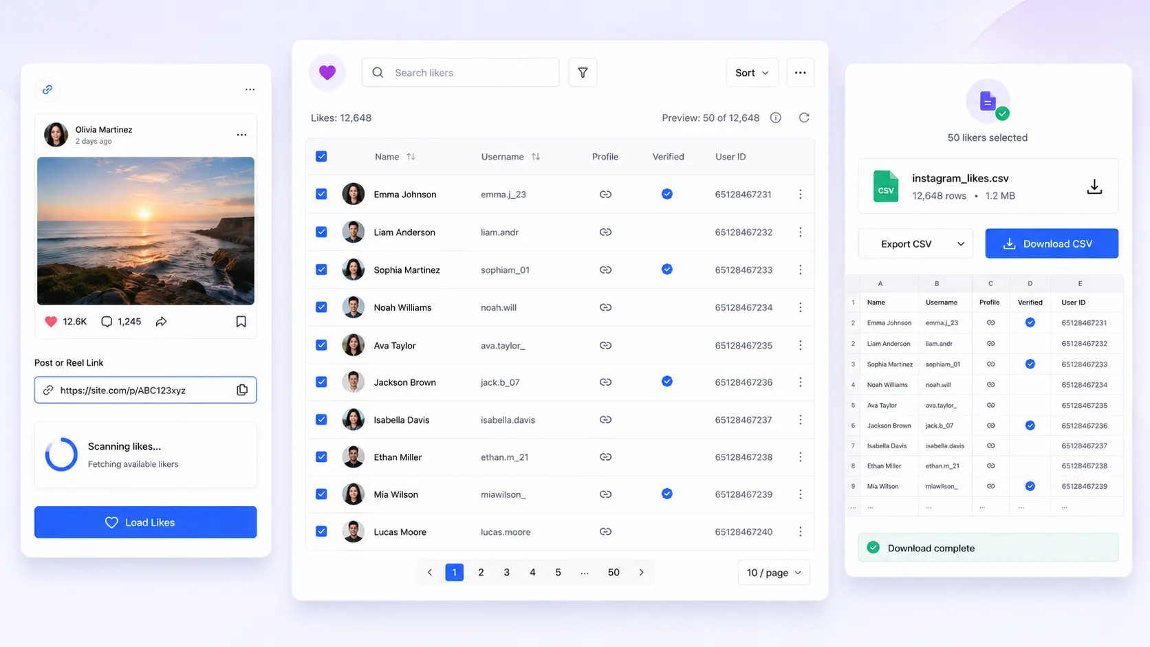 Instagram Like Exporter & Scraper