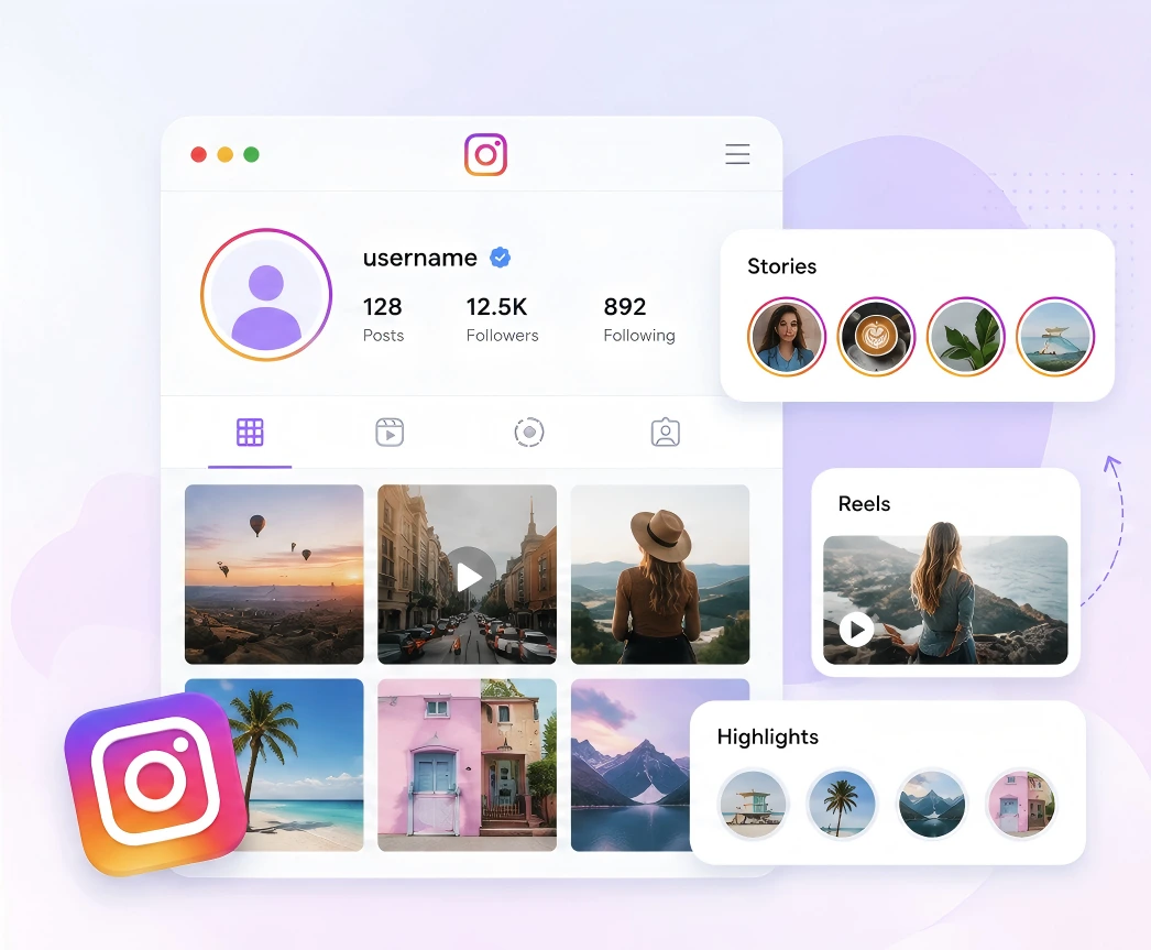 View Stories, Reels, Posts, Highlights, and Profiles