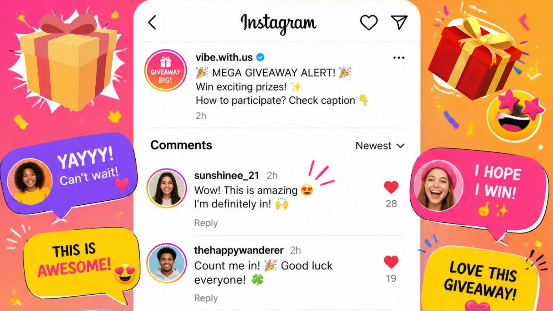 Instagram giveaway and contest comment management