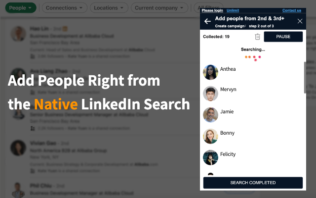Send automated LinkedIn messages